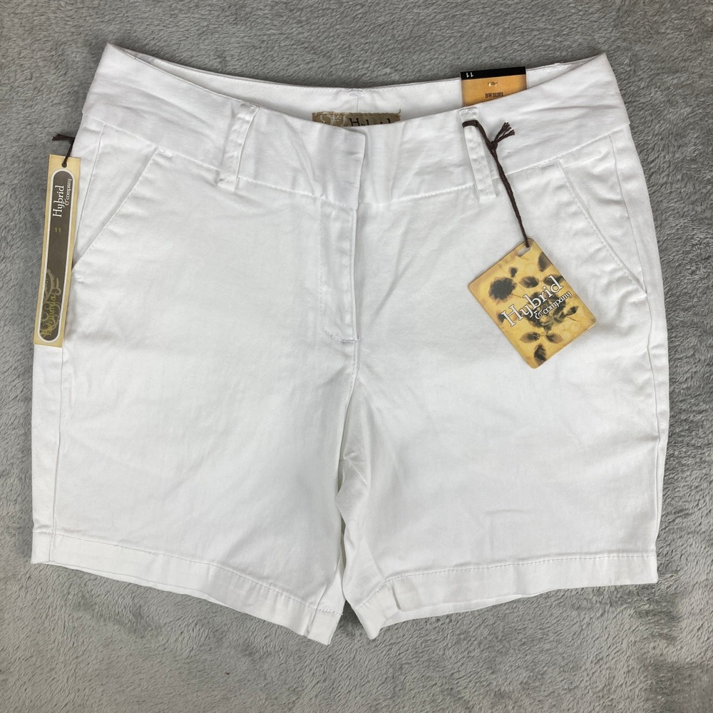 Hybrid & Company White‎ Shorts Size 11 Womens Casual Summer Chic NWT